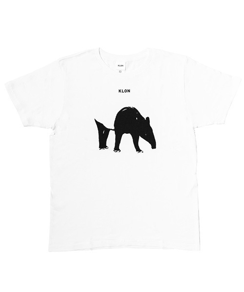 KLON(クローン)の「KLON Tshirts MONOCHROME ANIMALS-TAPIR(Tシャツ/カットソー・レディース・ホワイト・S/M/L/XS)」の3枚目の写真