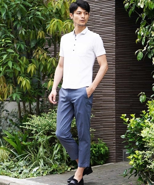 MICHEL KLEIN HOMME   （ミッシェルクランオム）の「サマーパンツ（クールマックスバーズアイ）（その他パンツ・メンズ・チャコールグレー/グレー・46/48/50）」の9枚目の写真