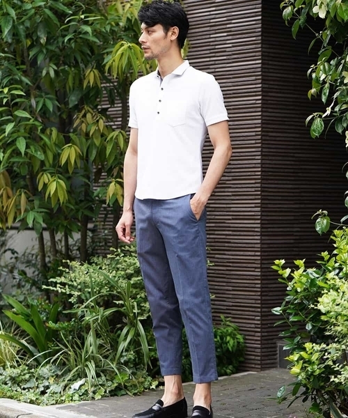 MICHEL KLEIN HOMME   （ミッシェルクランオム）の「サマーパンツ（クールマックスバーズアイ）（その他パンツ・メンズ・チャコールグレー/グレー・46/48/50）」の8枚目の写真