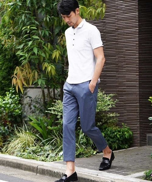 MICHEL KLEIN HOMME   （ミッシェルクランオム）の「サマーパンツ（クールマックスバーズアイ）（その他パンツ・メンズ・チャコールグレー/グレー・46/48/50）」の7枚目の写真