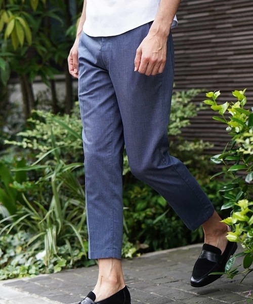 MICHEL KLEIN HOMME   （ミッシェルクランオム）の「サマーパンツ（クールマックスバーズアイ）（その他パンツ・メンズ・チャコールグレー/グレー・46/48/50）」の6枚目の写真