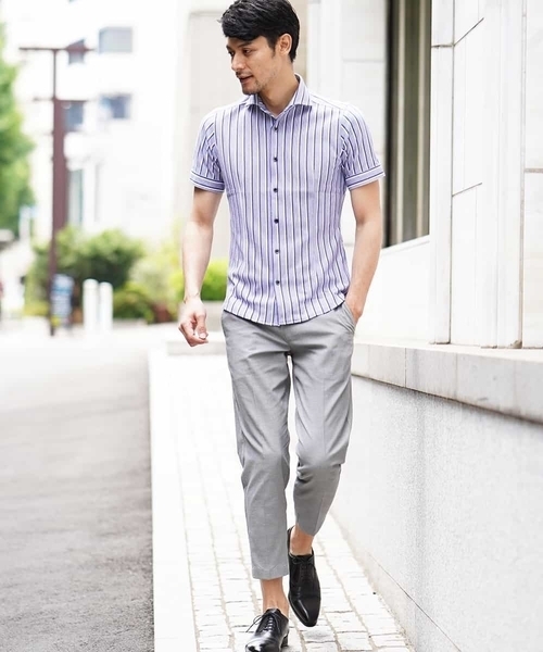 MICHEL KLEIN HOMME   （ミッシェルクランオム）の「サマーパンツ（クールマックスバーズアイ）（その他パンツ・メンズ・チャコールグレー/グレー・46/48/50）」の22枚目の写真