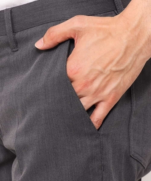 MICHEL KLEIN HOMME   （ミッシェルクランオム）の「サマーパンツ（クールマックスバーズアイ）（その他パンツ・メンズ・チャコールグレー/グレー・46/48/50）」の16枚目の写真