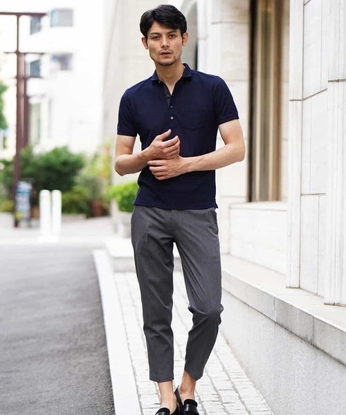 MICHEL KLEIN HOMME   （ミッシェルクランオム）の「サマーパンツ（クールマックスバーズアイ）（その他パンツ・メンズ・チャコールグレー/グレー・46/48/50）」の12枚目の写真