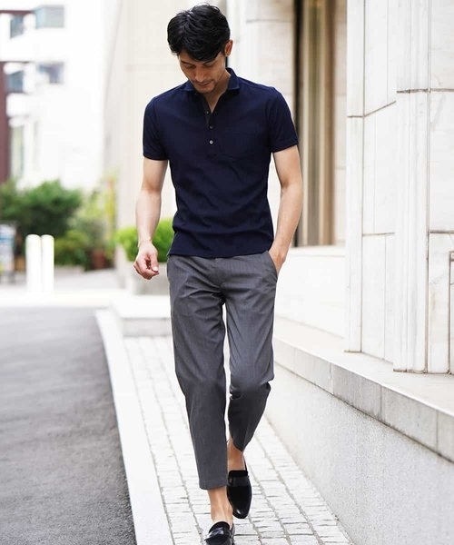 MICHEL KLEIN HOMME   （ミッシェルクランオム）の「サマーパンツ（クールマックスバーズアイ）（その他パンツ・メンズ・チャコールグレー/グレー・46/48/50）」の10枚目の写真