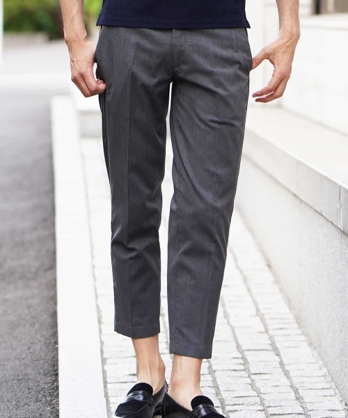MICHEL KLEIN HOMME   （ミッシェルクランオム）の「サマーパンツ（クールマックスバーズアイ）（その他パンツ・メンズ・チャコールグレー/グレー・46/48/50）」の2枚目の写真