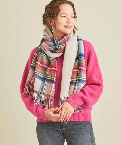 BEAUTY&YOUTH UNITED ARROWS(ビューティーアンドユースユナイテッドアローズ)の「BY カシミヤリバーシブルストール ◆(ストール/ショール・レディース・ベージュ/ロイヤルブルー/グレー/ブラック・FREE)」の20枚目の写真