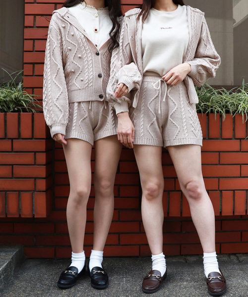 PairPair（ペアペア）の「ケーブル編みニットパンツ（その他パンツ・レディース・モカ/ブラウン系その他/ライトベージュ・FREE）」の9枚目の写真