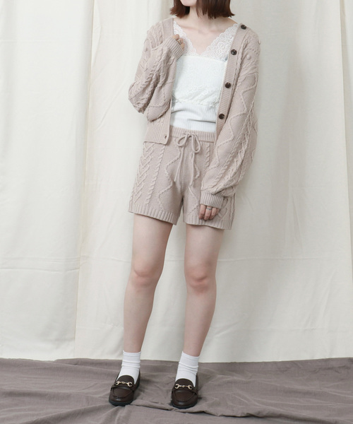 PairPair（ペアペア）の「ケーブル編みニットパンツ（その他パンツ・レディース・モカ/ブラウン系その他/ライトベージュ・FREE）」の12枚目の写真