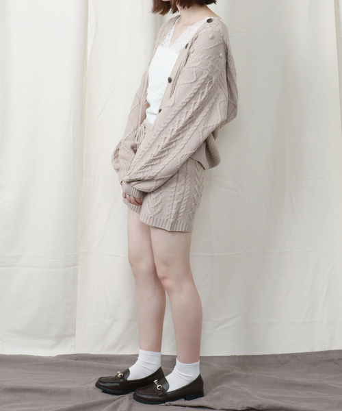 PairPair（ペアペア）の「ケーブル編みニットパンツ（その他パンツ・レディース・モカ/ブラウン系その他/ライトベージュ・FREE）」の13枚目の写真