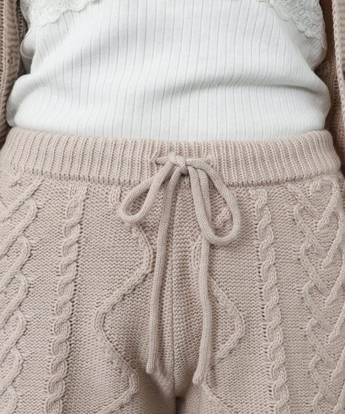 PairPair（ペアペア）の「ケーブル編みニットパンツ（その他パンツ・レディース・モカ/ブラウン系その他/ライトベージュ・FREE）」の5枚目の写真