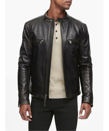 美品 Mサイズ バナナリパブリック レザージャケット ライダースジャケット BANANA REPUBLIC｜(M)レザー バイカージャケット | Rakuten
