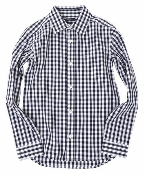 GLAZOS（グラソス）の「チェック柄ドレスシャツ（シャツ/ブラウス・キッズ・ネイビー・120cm/130cm/140cm/150cm/160cm/170cm）」の2枚目の写真