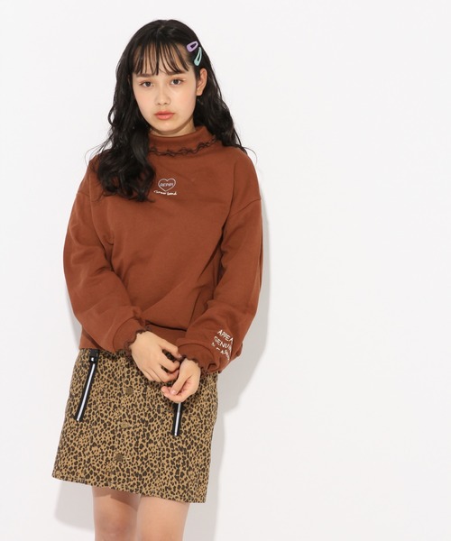 repipi armario（レピピ アルマリオ）の「フリルタートルネックウラケスウェット（スウェット・キッズ・ブラック/ブラウン/ライトピンク・SMALL/MEDIUM/LARGE/X-SMALL）」の3枚目の写真