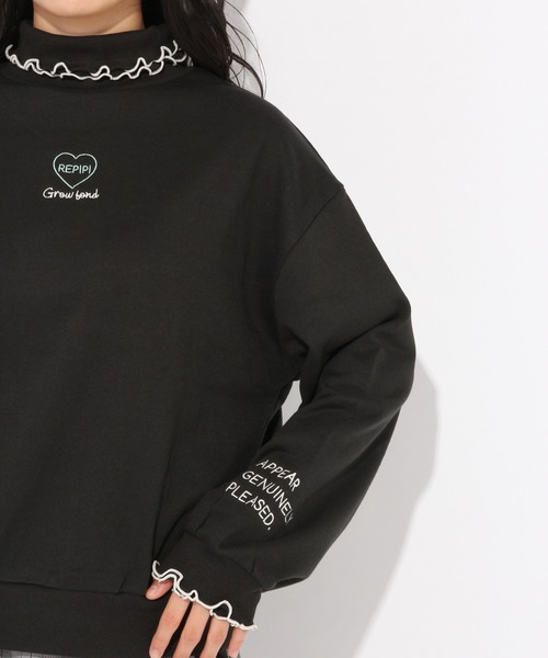 repipi armario（レピピ アルマリオ）の「フリルタートルネックウラケスウェット（スウェット・キッズ・ブラック/ブラウン/ライトピンク・SMALL/MEDIUM/LARGE/X-SMALL）」の20枚目の写真