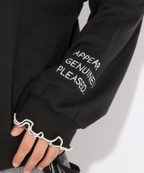 repipi armario（レピピ アルマリオ）の「フリルタートルネックウラケスウェット（スウェット・キッズ・ブラック/ブラウン/ライトピンク・SMALL/MEDIUM/LARGE/X-SMALL）」の21枚目の写真