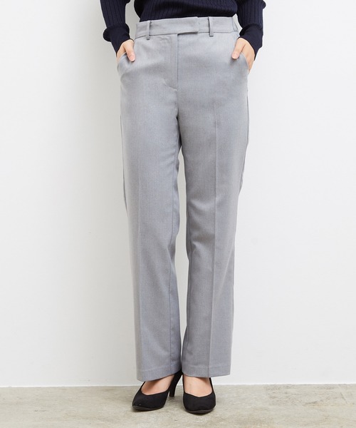 ROPE' PICNIC(ロペピクニック)の「ウール混ストレートパンツ(その他パンツ・レディース・グレー/ダークラベンダー・40/38)」の1枚目の写真