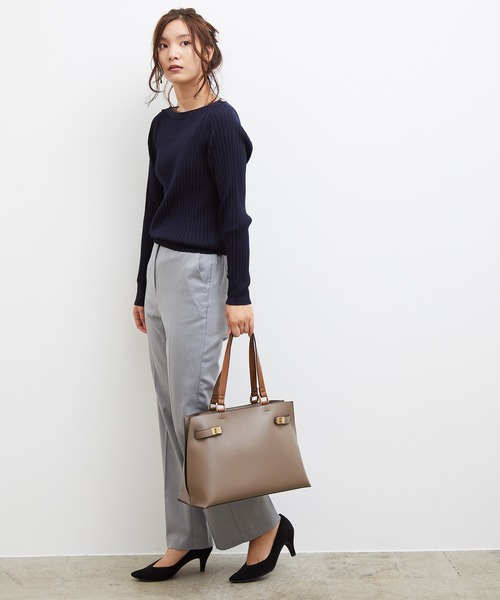 ROPE' PICNIC(ロペピクニック)の「ウール混ストレートパンツ(その他パンツ・レディース・グレー/ダークラベンダー・40/38)」の3枚目の写真
