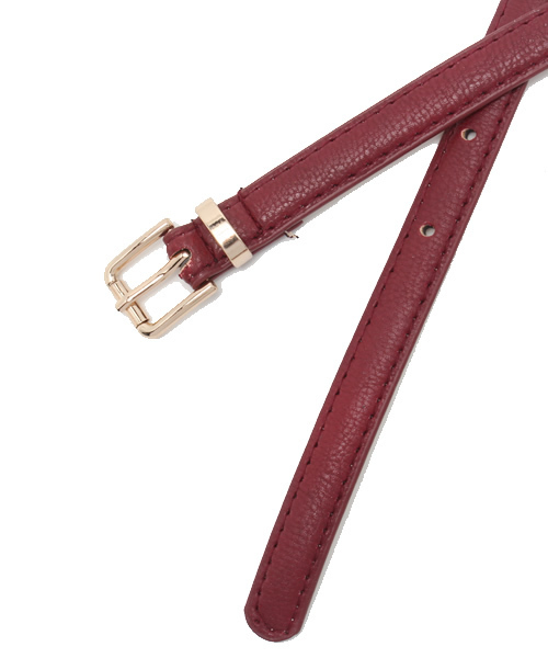 WEGO（ウィゴー）の「WEGO/カラー細ベルト（ベルト・レディース・ブラック/ブラウン/ネイビー/ワイン/ダークグリーン/ホワイト・FREE）」の7枚目の写真