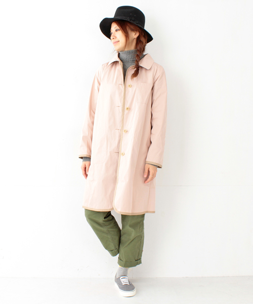 BEAMS BOY（ビームスボーイ）の「BEAMS BOY / リバーシブル ナイロンコート（ナイロンジャケット・レディース・ベージュ/ブルー/ネイビー・ONE SIZE）」の22枚目の写真