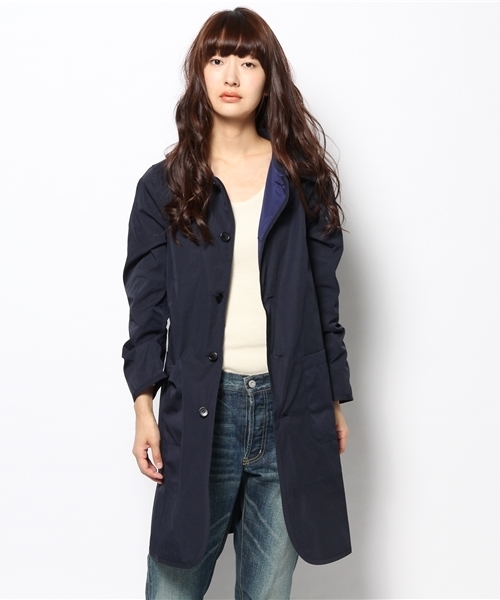 BEAMS BOY（ビームスボーイ）の「BEAMS BOY / リバーシブル ナイロンコート（ナイロンジャケット・レディース・ベージュ/ブルー/ネイビー・ONE SIZE）」の15枚目の写真