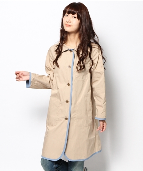 BEAMS BOY（ビームスボーイ）の「BEAMS BOY / リバーシブル ナイロンコート（ナイロンジャケット・レディース・ベージュ/ブルー/ネイビー・ONE SIZE）」の9枚目の写真