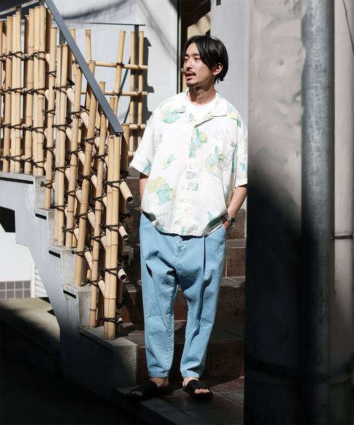 PORTER CLASSIC（ポータークラシック）の「【Porter Classic × JS 】SHOWFOLK ALOHA SHIRT（シャツ/ブラウス・メンズ・ナチュラル/ブルー/バーガンディー・MEDIUM/LARGE/X-LARGE）」の7枚目の写真