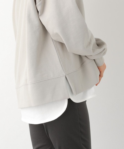 LEPSIM（レプシィム）の「ラウンドヘムロングTSS　871965（Tシャツ/カットソー・レディース・グレイッシュベージュ/ブラック/オフホワイト/ライトブルー・LARGE/MEDIUM）」の2枚目の写真