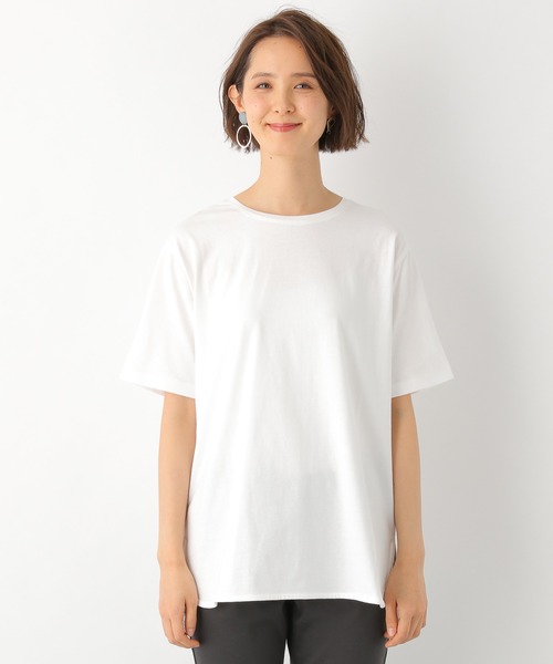 LEPSIM（レプシィム）の「ラウンドヘムロングTSS　871965（Tシャツ/カットソー・レディース・グレイッシュベージュ/ブラック/オフホワイト/ライトブルー・LARGE/MEDIUM）」の11枚目の写真