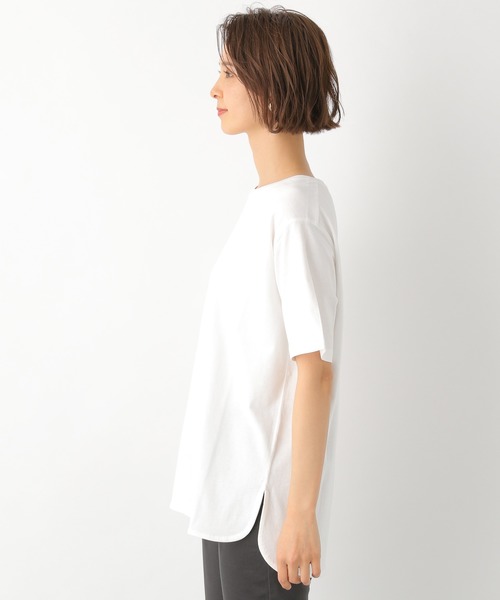 LEPSIM（レプシィム）の「ラウンドヘムロングTSS　871965（Tシャツ/カットソー・レディース・グレイッシュベージュ/ブラック/オフホワイト/ライトブルー・LARGE/MEDIUM）」の12枚目の写真