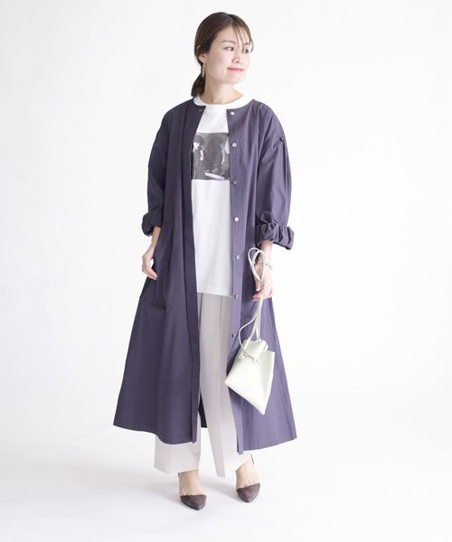 SHIPS ◆タイプライターノーカラーコート◆ SHIPS（シップス）の「タイプライターノーカラーコート（ノー