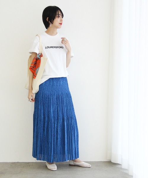 ADAM ET ROPE'(アダムエロペ)の「バンダナ付きロゴTEE (トートBAG)(Tシャツ/カットソー・レディース・イエロー/パープル系その他/レッド/オレンジ・FREE)」の5枚目の写真