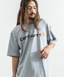 CARHARTT カーハート プリント ロゴ ビッグT Signature Logo Short-Sleeve T-Shirt K195