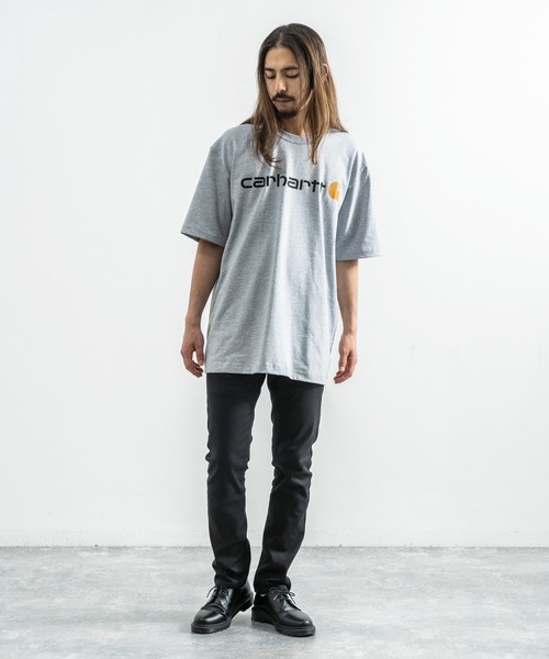 Carhartt(カーハート)の「CARHARTT カーハート プリント ロゴ ビッグT Signature Logo Short-Sleeve T-Shirt K195(Tシャツ/カットソー・メンズ・ブラック/ダークグリーン/グレー/コバルトブルー/チャコール・M/L/XL)」の19枚目の写真