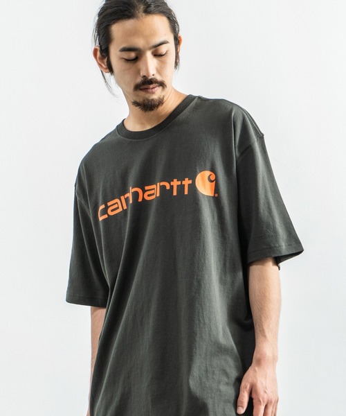 Carhartt(カーハート)の「CARHARTT カーハート プリント ロゴ ビッグT Signature Logo Short-Sleeve T-Shirt K195(Tシャツ/カットソー・メンズ・ブラック/ダークグリーン/グレー/コバルトブルー/チャコール・M/L/XL)」の22枚目の写真