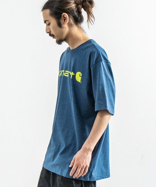 Carhartt(カーハート)の「CARHARTT カーハート プリント ロゴ ビッグT Signature Logo Short-Sleeve T-Shirt K195(Tシャツ/カットソー・メンズ・ブラック/ダークグリーン/グレー/コバルトブルー/チャコール・M/L/XL)」の17枚目の写真
