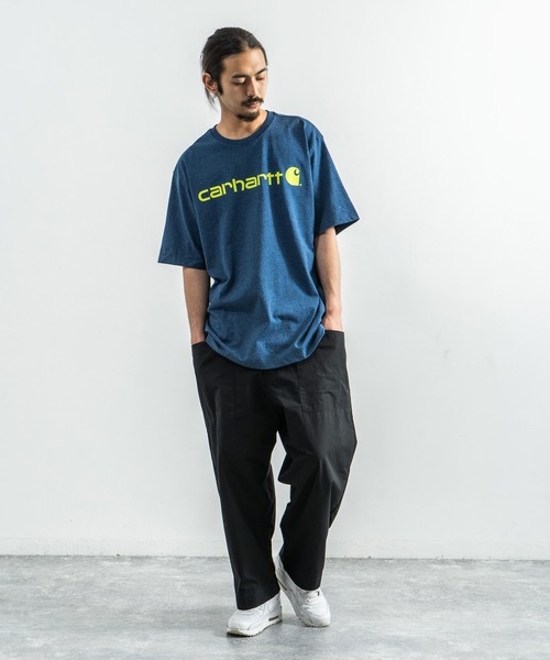 Carhartt(カーハート)の「CARHARTT カーハート プリント ロゴ ビッグT Signature Logo Short-Sleeve T-Shirt K195(Tシャツ/カットソー・メンズ・ブラック/ダークグリーン/グレー/コバルトブルー/チャコール・M/L/XL)」の20枚目の写真