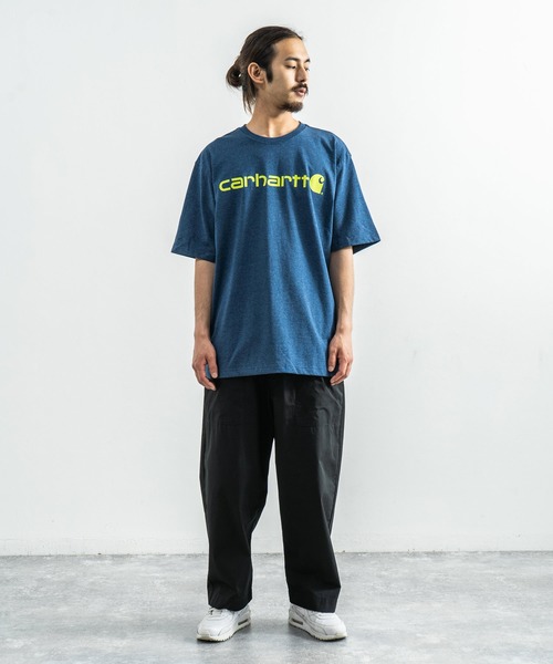 Carhartt(カーハート)の「CARHARTT カーハート プリント ロゴ ビッグT Signature Logo Short-Sleeve T-Shirt K195(Tシャツ/カットソー・メンズ・ブラック/ダークグリーン/グレー/コバルトブルー/チャコール・M/L/XL)」の14枚目の写真