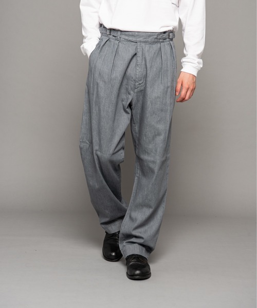 MR.OLIVE（ミスターオリーブ）の「10oz UNEVENNESS ライトデニム / グルカ ワイドパンツ（デニムパンツ・メンズ・ブラック/グレー/ナチュラル・SMALL/MEDIUM/LARGE）」の6枚目の写真