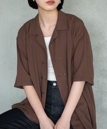 Aunt Marie's | ダブルボタンオープンカラーハーフスリーブシャツ/AUNT MARIE'S(シャツ/ブラウス)