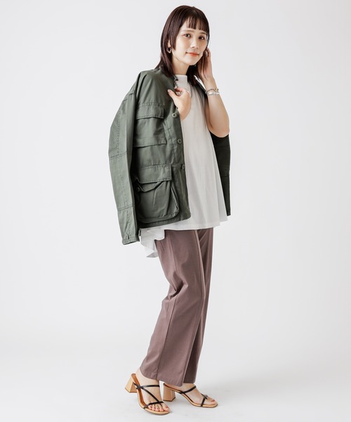 ROTHCO(ロスコ)の「ROTHCO-ロスコ- ミリタリーノーカラーブルゾン(ミリタリージャケット・レディース・カーキ/オリーブ/カモフラージュ・S)」の4枚目の写真