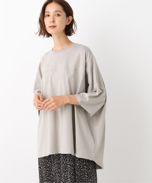 LEPSIM（レプシィム）の「UVワイドBIG-T　892445（Tシャツ/カットソー・レディース・オフホワイト/ピンクベージュ/グレイッシュベージュ/ブラック・FREE）」の3枚目の写真