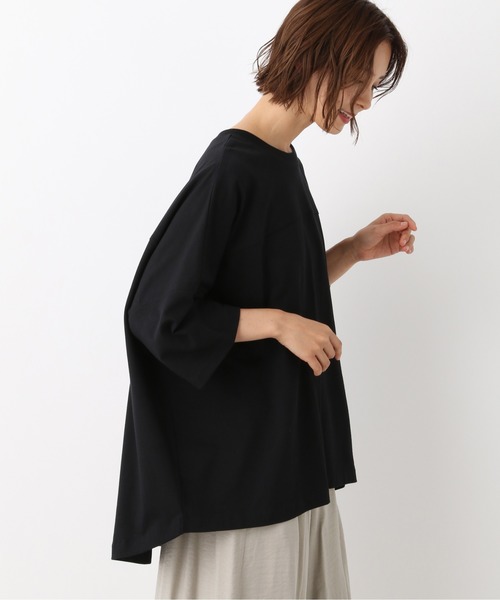 LEPSIM（レプシィム）の「UVワイドBIG-T　892445（Tシャツ/カットソー・レディース・オフホワイト/ピンクベージュ/グレイッシュベージュ/ブラック・FREE）」の2枚目の写真