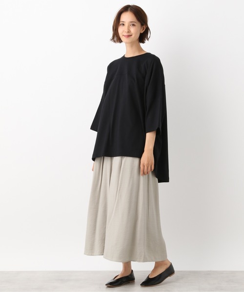 LEPSIM（レプシィム）の「UVワイドBIG-T　892445（Tシャツ/カットソー・レディース・オフホワイト/ピンクベージュ/グレイッシュベージュ/ブラック・FREE）」の6枚目の写真