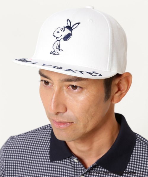 パーリーゲイツ【SNOOPY】 SNOOPY ワッペン フラットブリムキャップ パーリーゲイツ【SNOOPY】 SNOOPY ワッペン フラットブリムキャップ