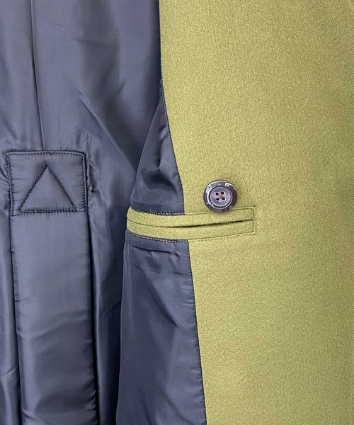 Beno（ビーノ）の「ウーリーテック ビッグシルエット ショート トレンチ ブルゾン（トレンチコート・メンズ・オリーブ/ブルーグレー/グレイッシュベージュ/ブラック/ブラウン・M/L）」の11枚目の写真