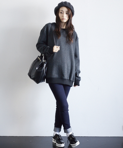 KIJIMA TAKAYUKI(キジマ タカユキ)の「KIJIMA TAKAYUKI ベレー帽(ハンチング/ベレー帽・レディース・ブラック/ライトグレー/ブルー・FREE)」の17枚目の写真