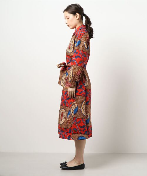 チチカカ（チチカカ）の「キウイキテンゲワンピース（シャツワンピース・レディース・ブラウン/レッド/ブルーグリーン・FREE）」の21枚目の写真