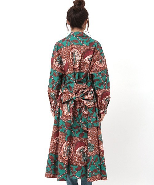 チチカカ（チチカカ）の「キウイキテンゲワンピース（シャツワンピース・レディース・ブラウン/レッド/ブルーグリーン・FREE）」の13枚目の写真