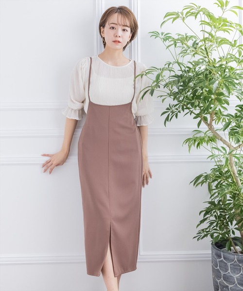 UZUiRO ウズイロ☆ブラウン サロペット スカート（ブラウン） ウズイロ